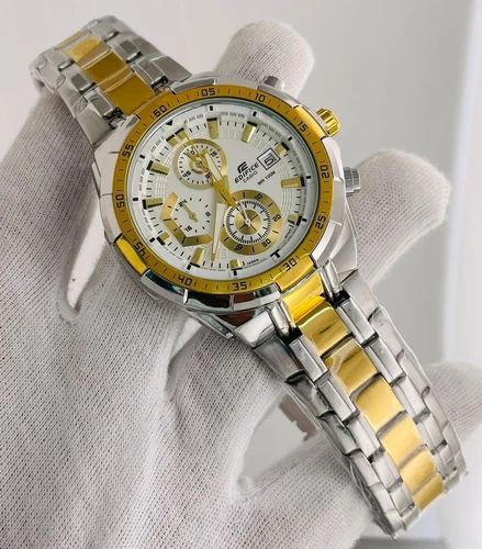 Edifice Black & Gold Chronograph Sports Watch – Premium Racing-Inspired Design