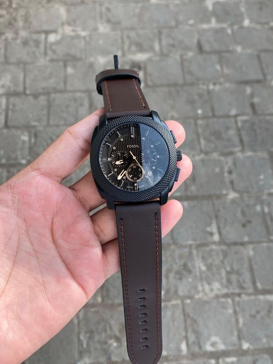 Fossil Limited Edition Chronograph – Green Circuit Dial with Brown Leather Strap