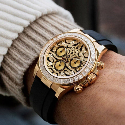 Timelance Imperial Chronograph – 18K Gold Skeleton Dial Luxury Watch