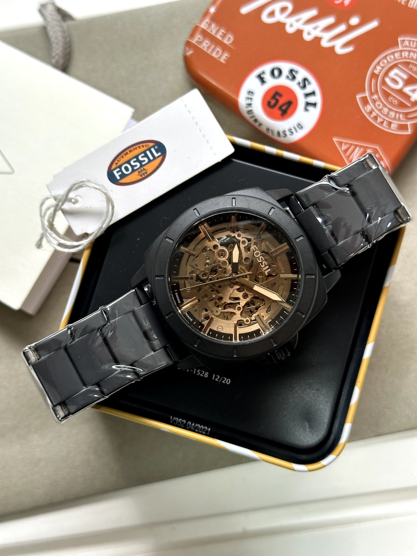 Timelance Phantom Series – Black & Gold Skeleton Automatic Watch