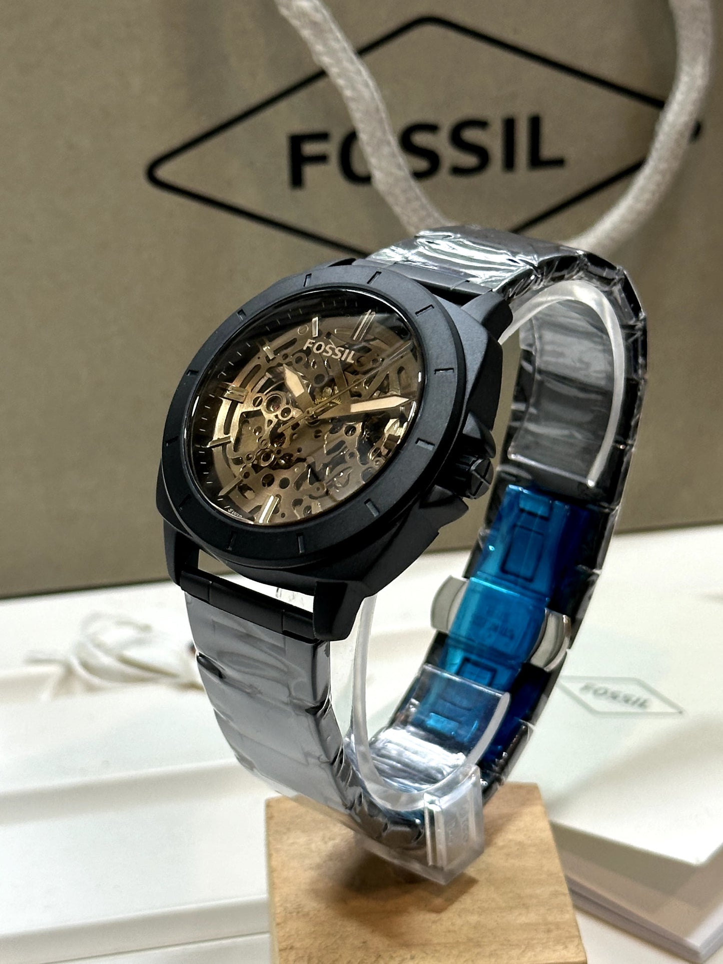 Timelance Phantom Series – Black & Gold Skeleton Automatic Watch