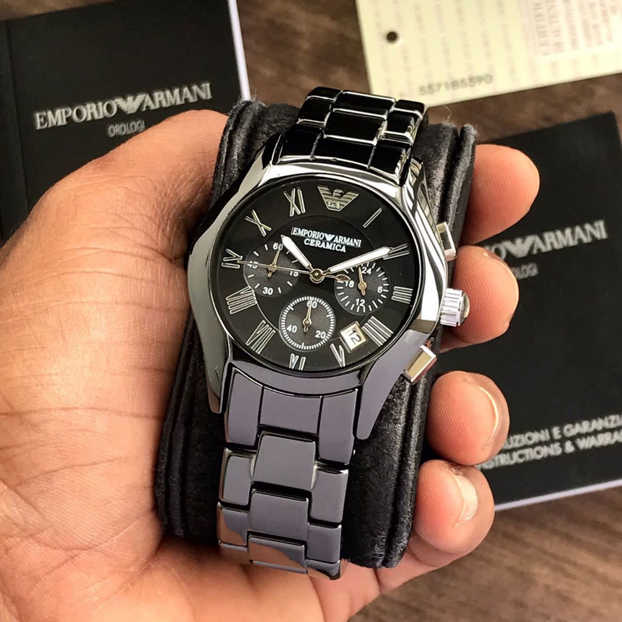 Timelance Noir Ceramica – Black Dial Chronograph Luxury Watch