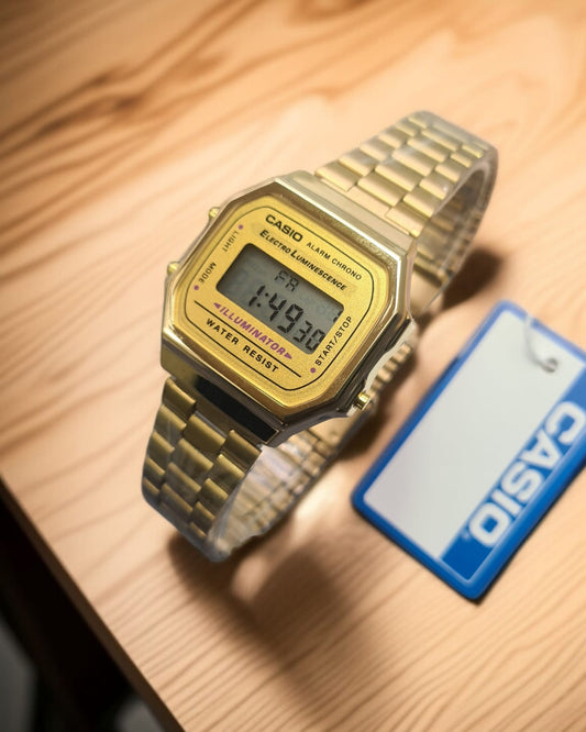Casio Vintage Gold Digital Watch – Illuminator Retro Style A168WG