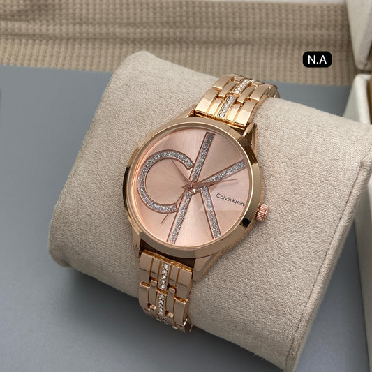 ✨ Calvin Klein Silver Crystal Accent Women's Watch – Elegant CK Designer Timepiece